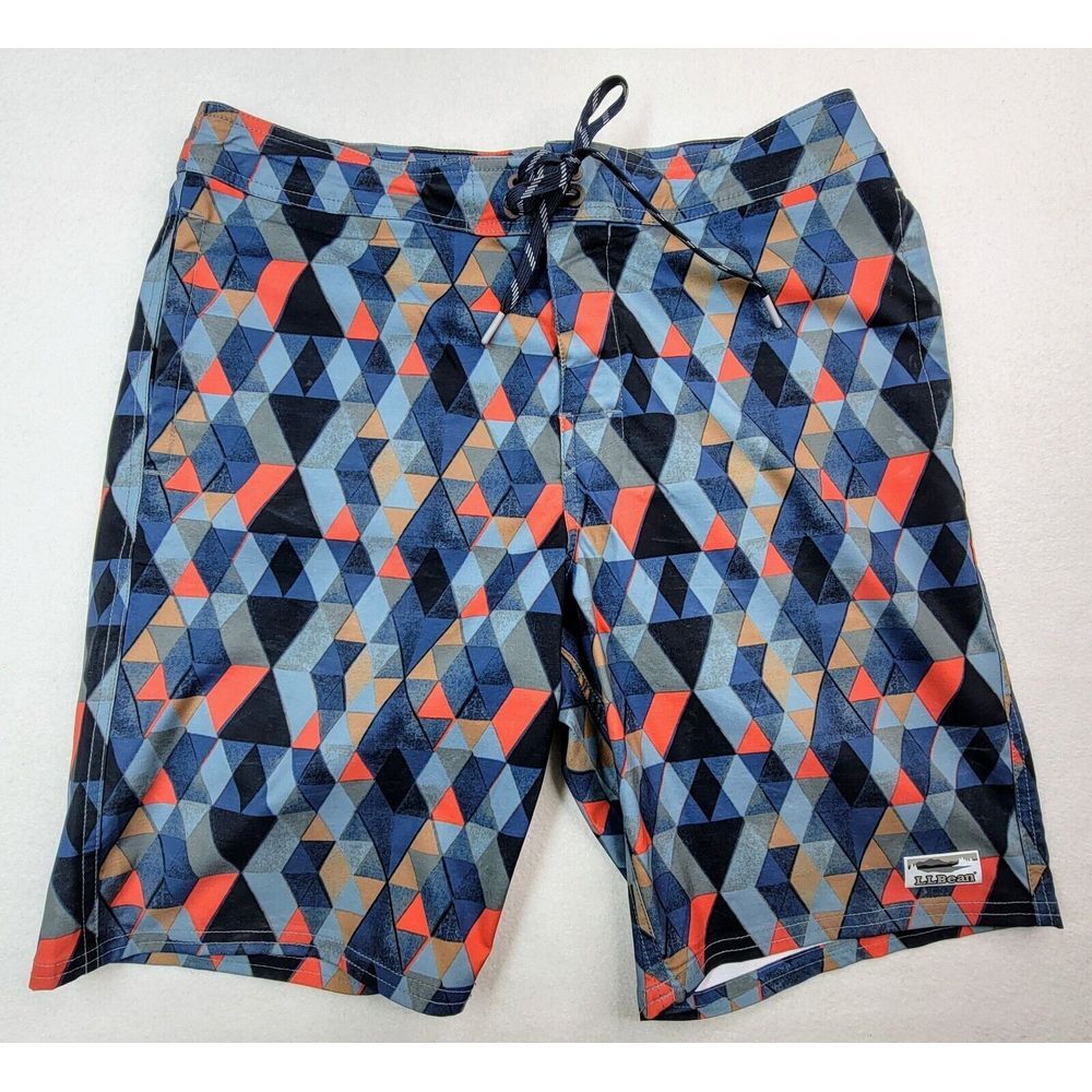 LL Bean Shorts Mens 32 Swim Board Trunks Zip Pocket‎ Limited Use